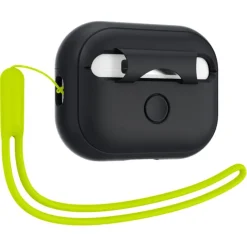 Etui Spigen Silicone Fit Strap Apple Airpods Pro 1 / 2 Black/phantom Green Case