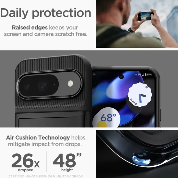 Etui SPIGEN SLIM ARMOR CS GOOGLE PIXEL 9 / 9 PRO BLACK