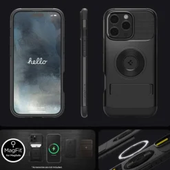 ETUI SPIGEN SLIM ARMOR MAG MAGSAFE IPHONE 16 PRO MAX BLACK