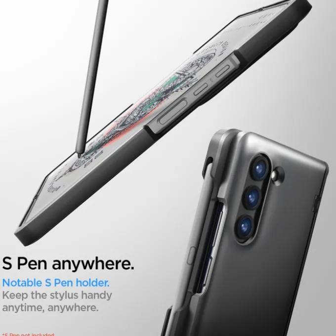 Etui Spigen Slim Armor Pro Pen Galaxy Z Fold 5 Black Case