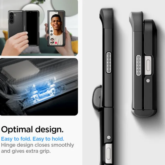 Etui Spigen Slim Armor Pro Pen Galaxy Z Fold 5 Black Case