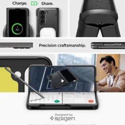 Etui Spigen Slim Armor Pro Pen Galaxy Z Fold 5 Black Case
