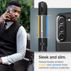 ETUI SPIGEN S22 Rugged Armor Matte Black Case
