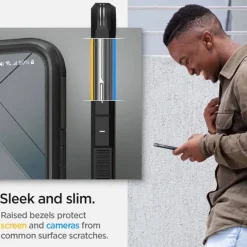 ETUI Spigen S22 Tough Armor Gunmetal Case