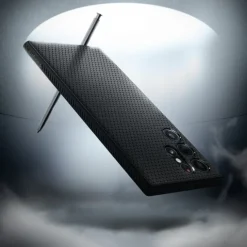 ETUI SPIGEN S22 ULTRA Liquid Air MATTE Black Czarne Case
