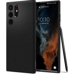 ETUI SPIGEN S22 ULTRA Liquid Air MATTE Black Czarne Case