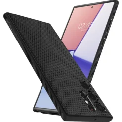 ETUI SPIGEN S22 ULTRA Liquid Air MATTE Black Czarne Case