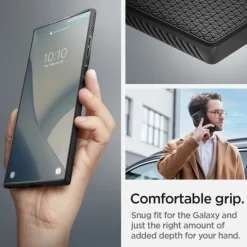 ETUI SPIGEN S22 ULTRA Liquid Air MATTE Black Czarne Case
