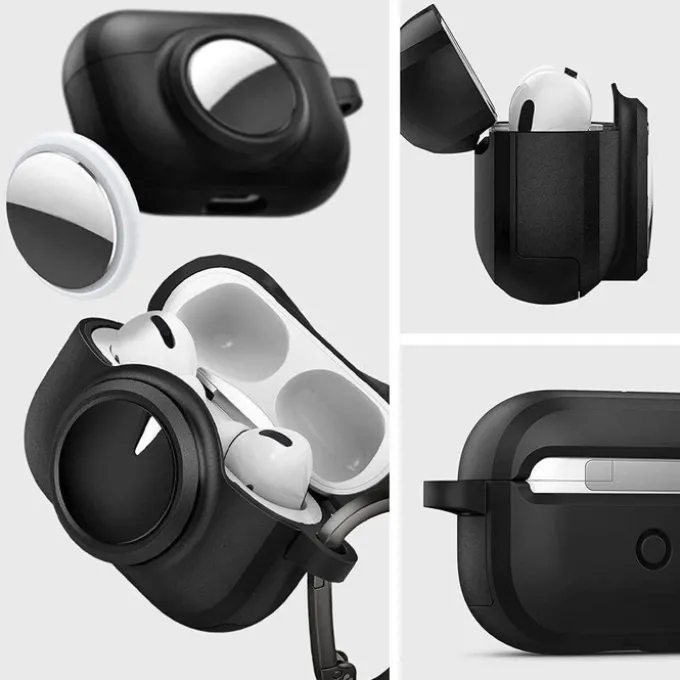 ETUI SPIGEN TAG ARMOR DUO AIRPODS PRO 1 / 2 & AIRTAG BLACK