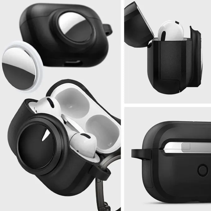 ETUI SPIGEN TAG ARMOR DUO AIRPODS PRO 1 / 2 & AIRTAG BLACK