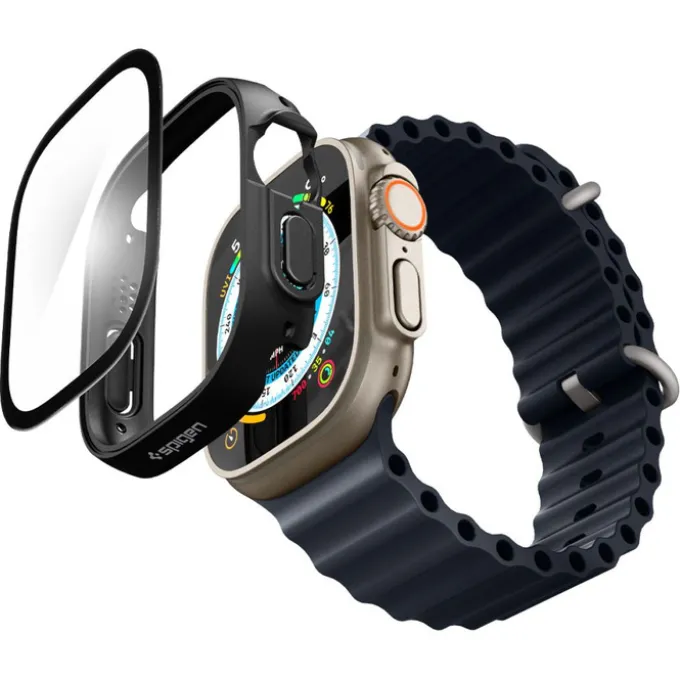 Etui Spigen Thin Fit 360 Apple Watch Ultra 49mm Ultra 2 Czarne