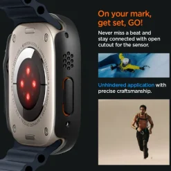 Etui Spigen Thin Fit 360 Apple Watch Ultra 49mm Ultra 2 Czarne