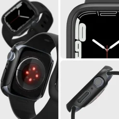 Etui SPIGEN Thin Fit Apple Watch 6 7 8 9 45mm Czarne