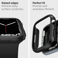 Etui SPIGEN Thin Fit Apple Watch 6 7 8 9 45mm Czarne