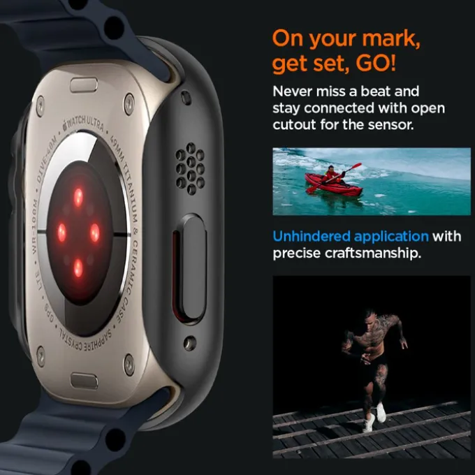 Etui Spigen Thin Fit Apple Watch Ultra 49mm Ultra 2 Czarne