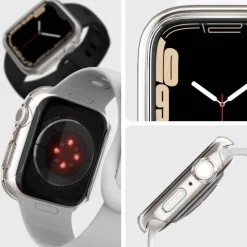 Etui SPIGEN Thin Fit Apple Watch 7 8 9 41mm Przezroczyste