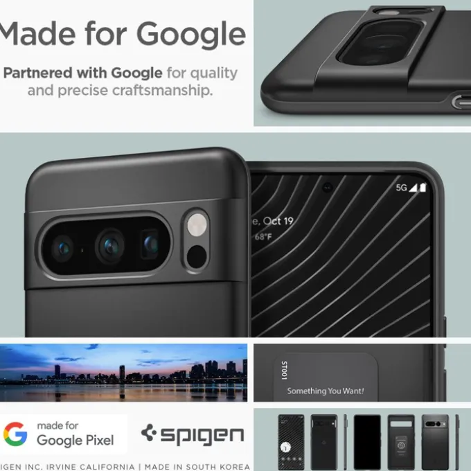 Etui Spigen Thin Fit Google Pixel 8 Pro Black Case
