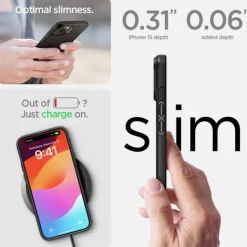 Etui Spigen Thin Fit iPhone 15 Black Case