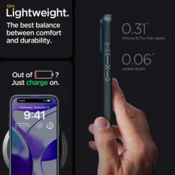 Etui Spigen Thin Fit iPhone 15 Pro Max Metal Slate Case