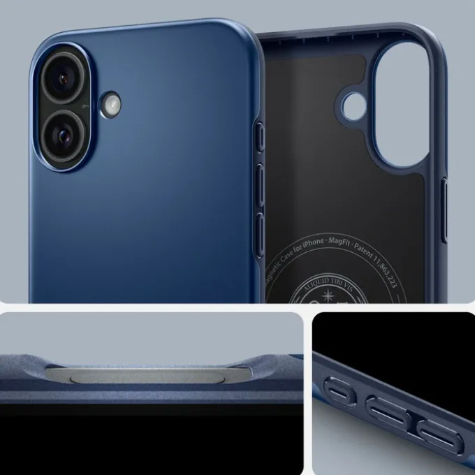 ETUI SPIGEN THIN FIT MAG MAGSAFE IPHONE 16 NAVY BLUE