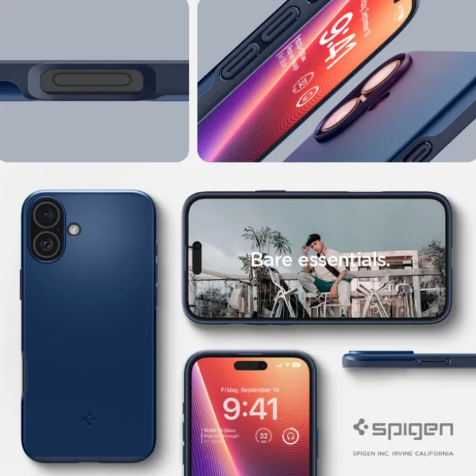 ETUI SPIGEN THIN FIT MAG MAGSAFE IPHONE 16 NAVY BLUE
