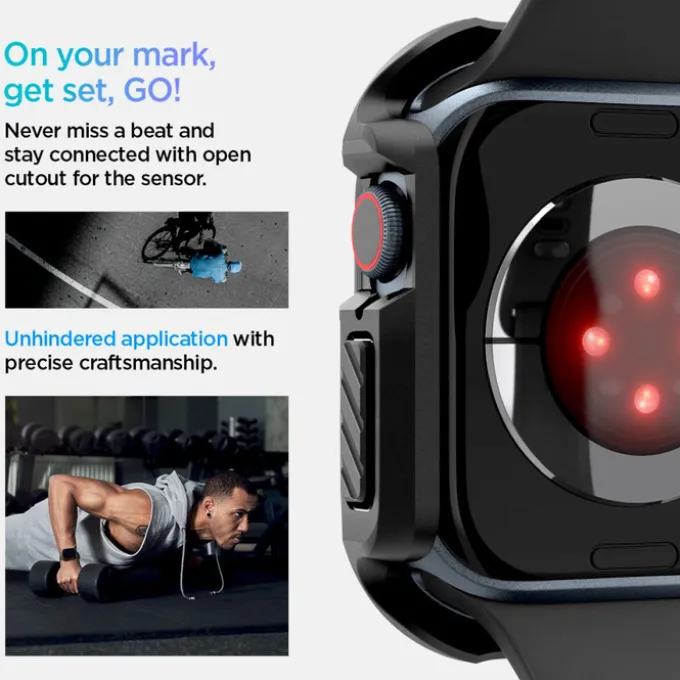ETUI SPIGEN TOUGH ARMOR APPLE WATCH 10 (46 MM) BLACK