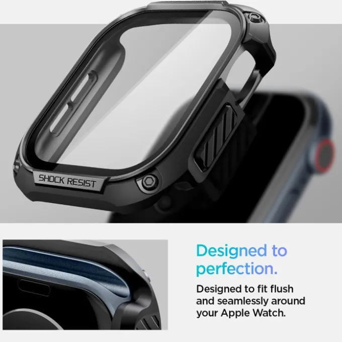 ETUI SPIGEN TOUGH ARMOR APPLE WATCH 10 (46 MM) BLACK