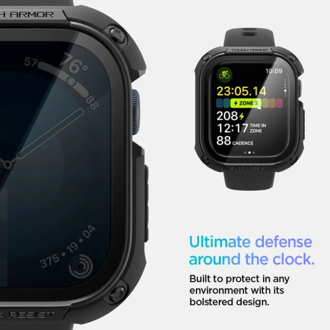 ETUI SPIGEN TOUGH ARMOR APPLE WATCH 10 (46 MM) BLACK