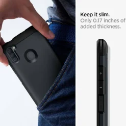Etui SPIGEN Tough Armor Galaxy A11 Metal Slate Szare Case
