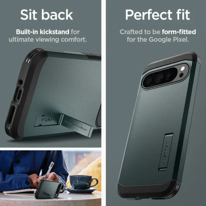 Etui SPIGEN TOUGH ARMOR GOOGLE PIXEL 9 PRO XL ABYSS GREEN