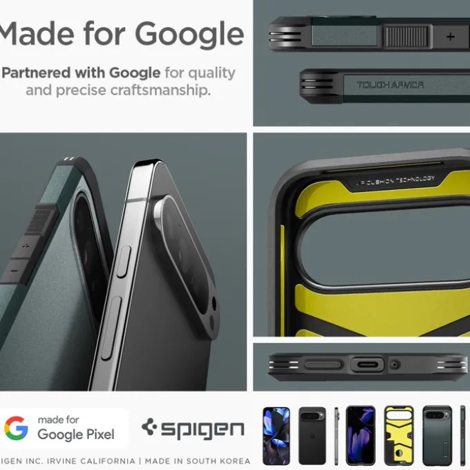 Etui SPIGEN TOUGH ARMOR GOOGLE PIXEL 9 PRO XL ABYSS GREEN