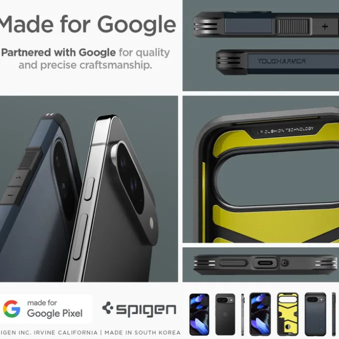 Etui SPIGEN TOUGH ARMOR GOOGLE PIXEL 9 / 9 PRO METAL SLATE