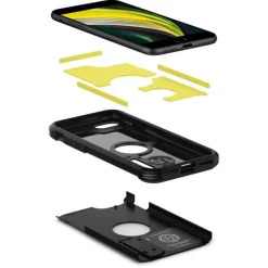 Etui SPIGEN Tough Armor iPhone SE 2022 2020 Black Czarne Case