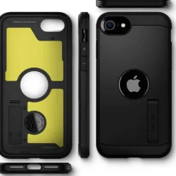 Etui SPIGEN Tough Armor iPhone SE 2022 2020 Black Czarne Case