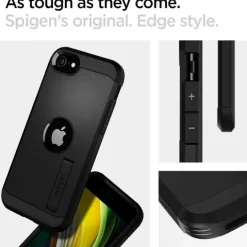 Etui SPIGEN Tough Armor iPhone SE 2022 2020 Black Czarne Case