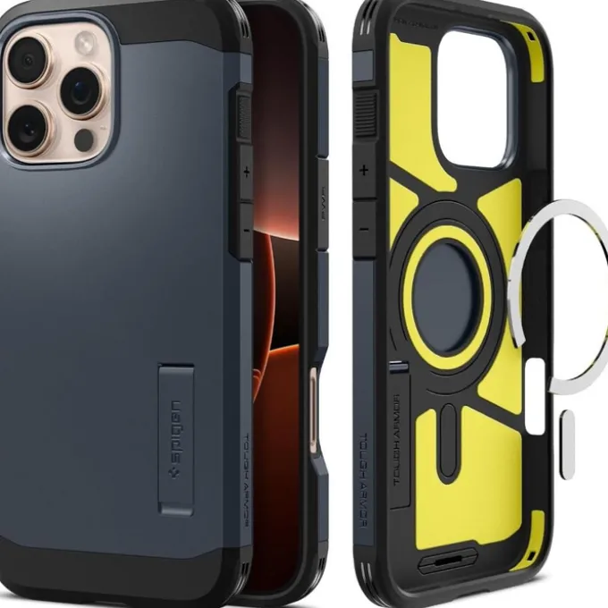 ETUI SPIGEN TOUGH ARMOR MAG MAGSAFE IPHONE 16 PRO MAX METAL SLATE