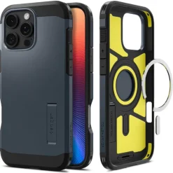 ETUI SPIGEN TOUGH ARMOR MAG MAGSAFE IPHONE 16 PRO METAL SLATE