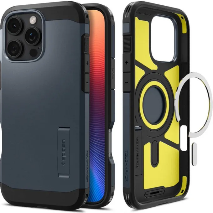 ETUI SPIGEN TOUGH ARMOR MAG MAGSAFE IPHONE 16 PRO METAL SLATE