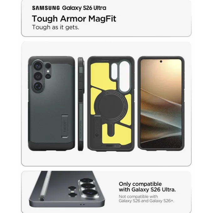 ETUI SPIGEN TOUGH ARMOR MAG SAMSUNG GALAXY S26 ULTRA MAGSAFE ABYSS GREEN