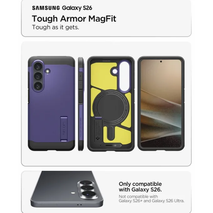 ETUI SPIGEN TOUGH ARMOR MAG SAMSUNG GALAXY S26 MAGSAFE ASH VIOLET