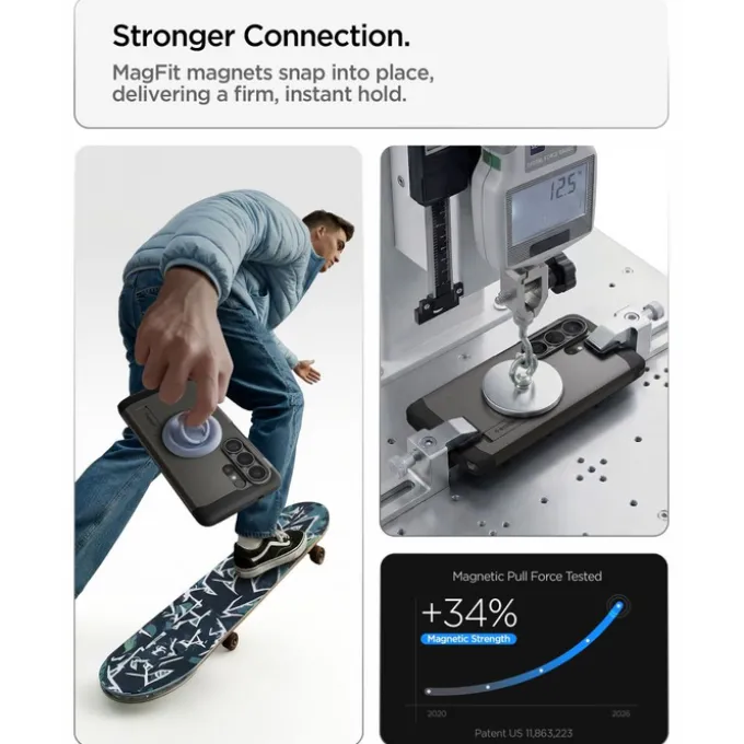 ETUI SPIGEN TOUGH ARMOR MAG SAMSUNG GALAXY S26 ULTRA MAGSAFE GUNMETAL