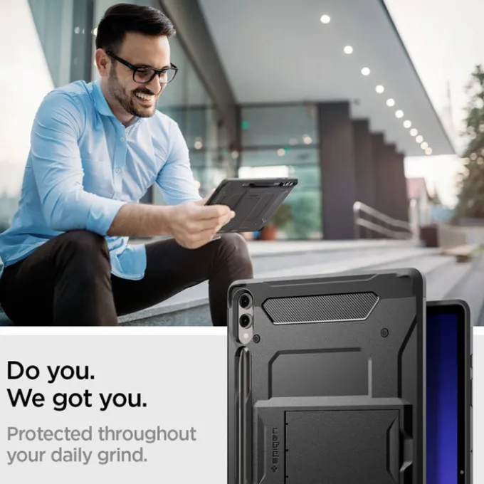 Etui Spigen Tough Armor ”pro” Galaxy Tab S9+ Plus 12.4 X810 / X816B Black Case