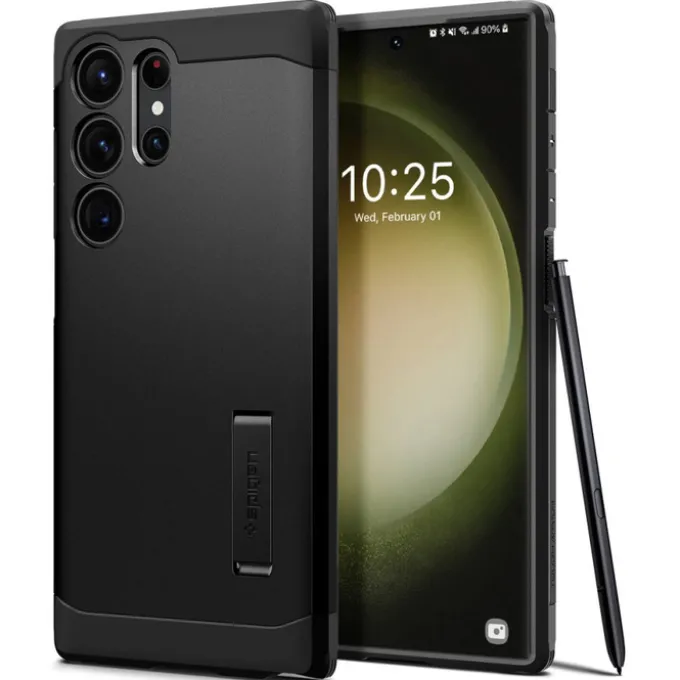 Etui Spigen Tough Armor Samsung S23 Ultra Black Czarny Case