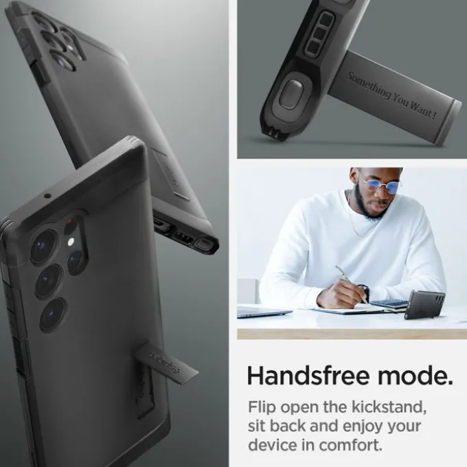 Etui Spigen Tough Armor Samsung S23 Ultra Black Czarny Case