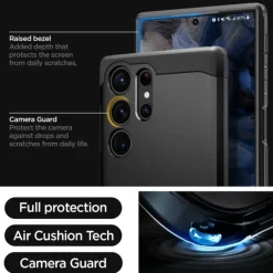 Etui Spigen Tough Armor Samsung S23 Ultra Black Czarny Case