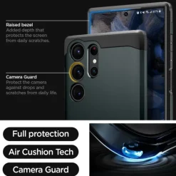 Etui Spigen Tough Armor Samsung S23 Ultra Abyss Green Zielony Case