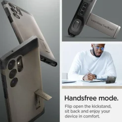 Etui Spigen Tough Armor Samsung S23 Ultra Gunmetal Grafitowy Case