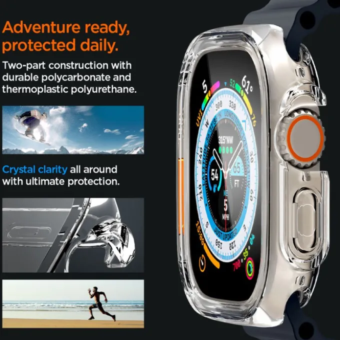 Etui Spigen Ultra Hybrid Apple Watch Ultra 49mm Ultra 2 Przezroczyste
