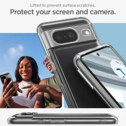 Etui Spigen Ultra Hybrid Google Pixel 8 Crystal Clear Case