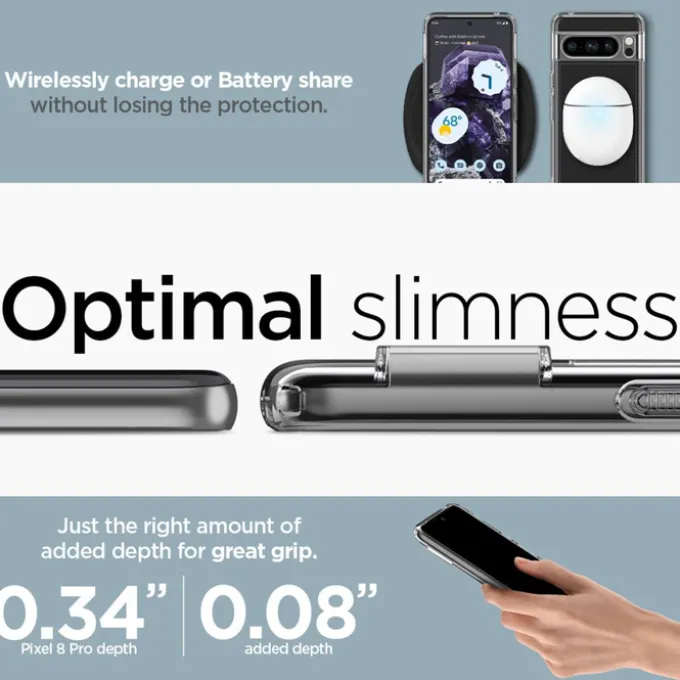 Etui Spigen Ultra Hybrid Google Pixel 8 Pro Crystal Clear Case